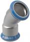 Geberit Mapress rustfri b�jning - 18 mm - 45� - Muffe/muffe