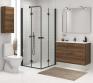 Dansani Match B+B bruseniche - 70x80 cm - Klar glas/mat sort