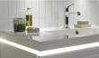 Dansani LED lysskinne mellem h�ndvask og vaskeskab - 100 cm
