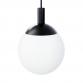 Casse Luna pendel m/hvidt glas - Mat sort