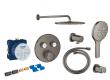 Grohe SmartControl komplet brusesystem m/ Rainshower 310 hovedbruser og SmartActive til indbygning - B�rstet Hard Graphite