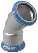 Geberit Mapress rustfri b&oslash;jning - 18 mm - 45&deg; - Muffe/muffe