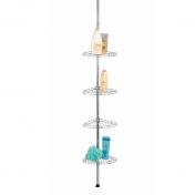 Wenko Prea brusehylde t/hj�rne - 4 hylder - B�rstet st�l