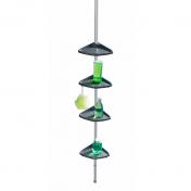 Wenko Compact brusehylde t/hj�rne - 4 hylder - S�lv