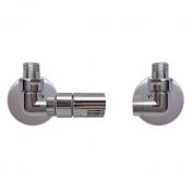 Kriss Corner Rum ventils�t m/rumtermostat - Venstre - Krom