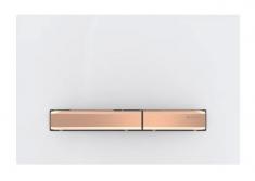 Geberit Sigma 50 Square betjeningsplade - Hvid/Rdguld