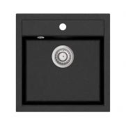 Lavabo Jupiter 50 kompositvask - Antracit-sort/Krom