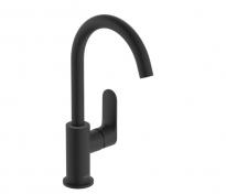 hansgrohe Rebris S 210 hndvaskarmatur m/svingtud og lft-op bundventil - Mat sort