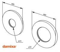 Damixa rosetter - �80 - B�rstet bronze
