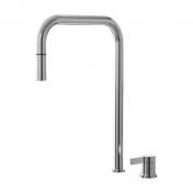 Lavabo Alkymist 788 RS Square k�kkenarmatur m/udtr�k - Rustfrit st�l