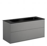 Gustavsberg Artic 120 m�bels�t m/sort dobbeltvask - Askegr�