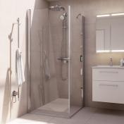Dansani Match A+D 70x50 brusehj�rne - Klar glas/krom