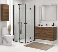 Outlet - Dansani Match B+B bruseniche - 70x80 cm - Klar glas/mat sort