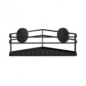 Beslagsboden brusekurv til hjørne, selvklæbende - Mat sort