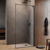 Str�mberg Walk-in 305 fast brusev�g 100 cm - H�jre - Klar glas/gunmetal