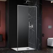Str�mberg Walk-in 305 fast brusev�g 90 cm - H�jre - Klar glas/steel