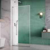 Str�mberg Walk-in 305 fast brusev�g 70 cm - Venstre - Klar glas/krom