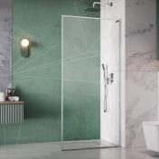 Str�mberg Walk-in 305 fast brusev�g 80 cm - H�jre - Klar glas/krom