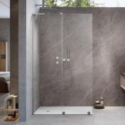 Str�mberg Faro 12 walk-in brusev�g m/skyded�r 800mm - Klart glas/steel
