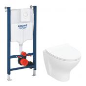 If Spira Style Rimless toiletpakke inkl. sde m/SoftClose, cisterne og betjening i hvid
