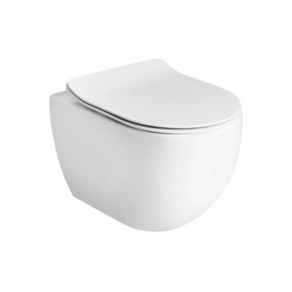 Lavabo Glomp Mini rimless væghængt toilet inkl. sæde - Hvid Lavabo Glomp Mini rimless væghængt toilet inkl. sæde - Hvid