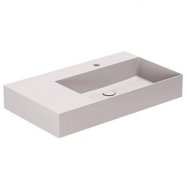 Lavabo Elegance SQ 81 L h&aring;ndvask t/v&aelig;g eller m&oslash;bel - Uden overl&oslash;b - Ash