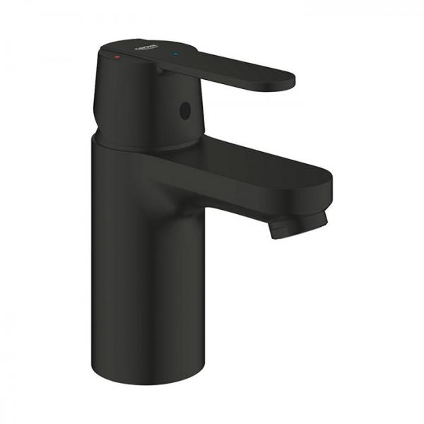 Grohe Get S h&aring;ndvaskarmatur Eco m/Koldstart og push-open bundventil - Mat sort