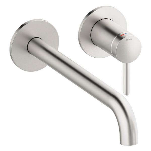 Damixa Iris håndvaskarmatur til indbygning m/Koldstart - 250 mm - Steel Damixa Iris håndvaskarmatur til indbygning m/Koldstart - 250 mm - Steel