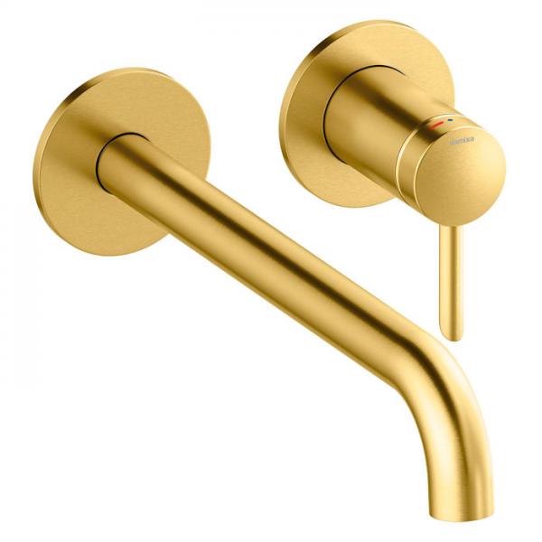 Damixa Iris håndvaskarmatur til indbygning m/Koldstart - 250 mm - Børstet messing Damixa Iris håndvaskarmatur til indbygning m/Koldstart - 250 mm - Børstet messing