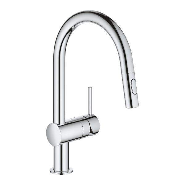 Grohe NEW Minta køkkenarmatur m/udtræk og Dual spray - Krom