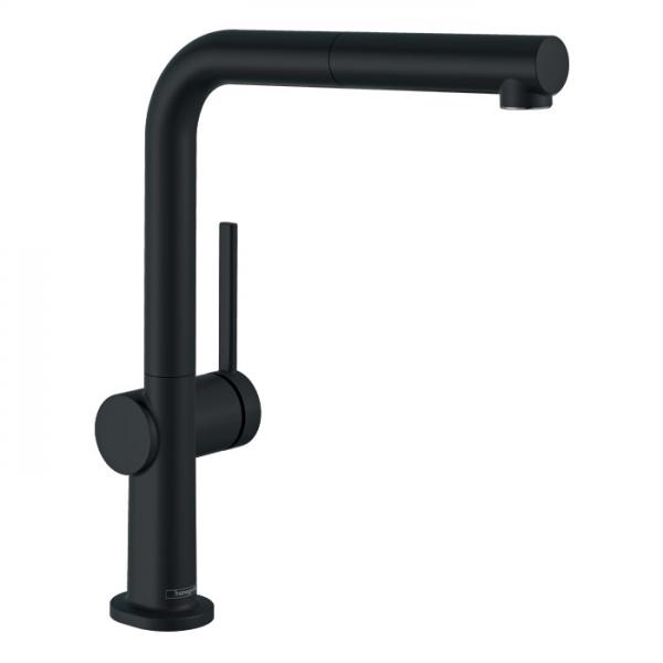 Hansgrohe Talis M54 køkkenarmatur m/L-tud og udtræk - Mat sort