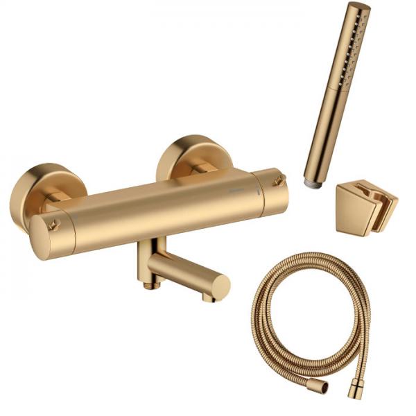 Damixa Iris komplet badekararmatur - Børstet bronze Damixa Iris komplet badekararmatur - Børstet bronze