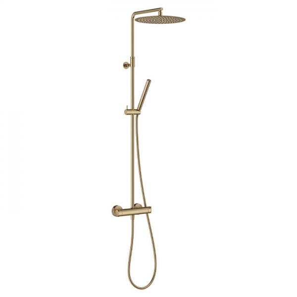 Damixa Iris 300 komplet brusesystem m/termostat - Børstet bronze Damixa Iris 300 komplet brusesystem m/termostat - Børstet bronze