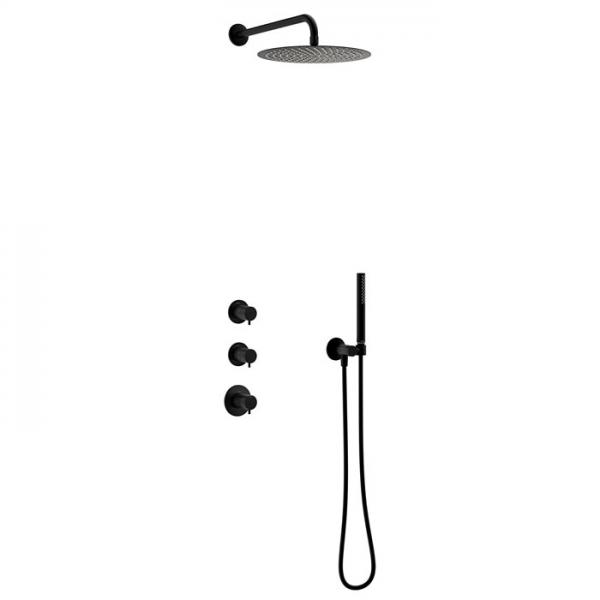 Damixa Iris XS 1 300 brusesæt til indbygning - Mat sort Damixa Iris XS 1 300 brusesæt til indbygning - Mat sort