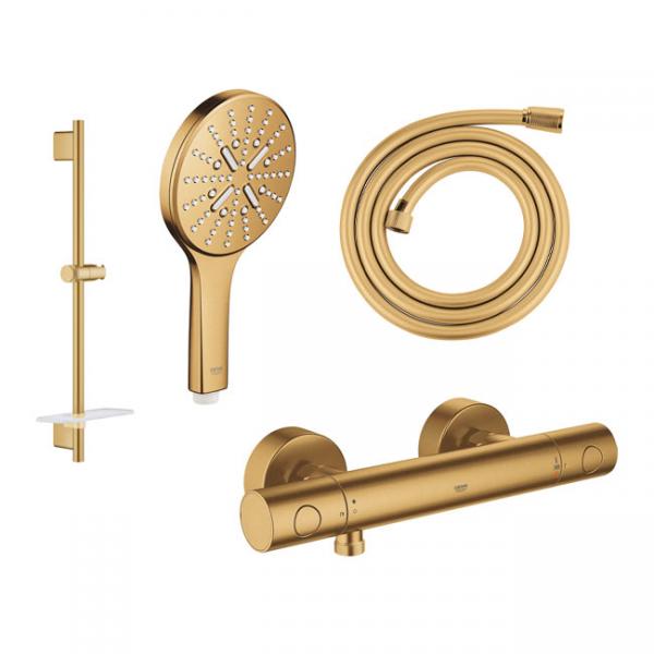 Grohe Rainshower SmartActive komplet brusesystem m/termostat - 600 mm - Børstet cool sunrise Grohe Rainshower SmartActive komplet brusesystem m/termostat - 600 mm - Børstet cool sunrise