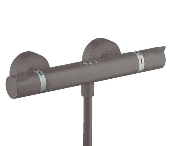 Hansgrohe Ecostat Comfort brusetermostat m/rosetter - Børstet sort krom