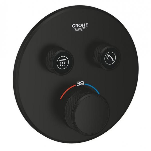 Grohe Grohtherm SmartControl brusearmatur til indbygning til kar eller brus - Mat sort