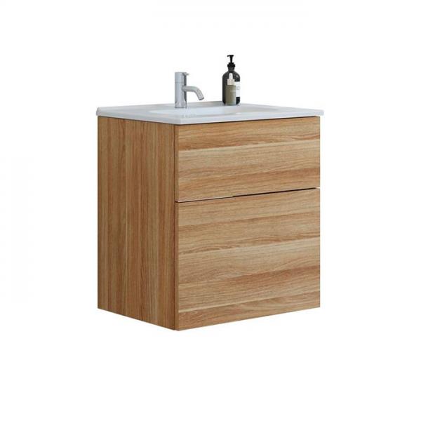 Dansani Luna 61 møbelsæt m/Kantate vask, høj skuffe og indretning - Varm eg Dansani Luna 61 møbelsæt m/Kantate vask, høj skuffe og indretning - Varm eg