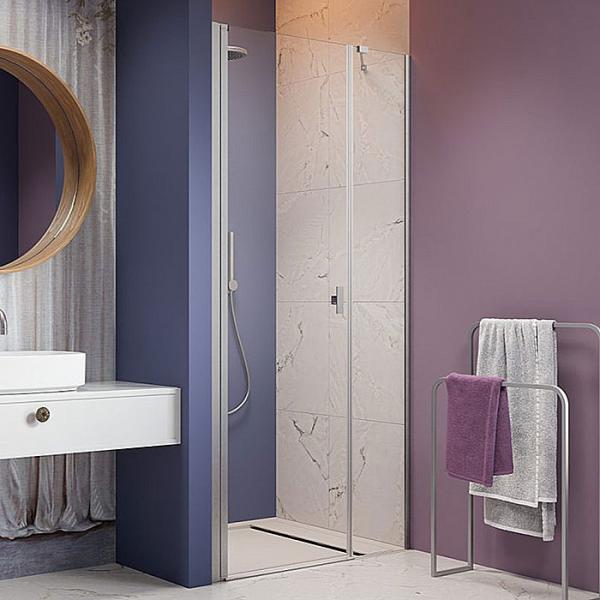 Str&oslash;mberg Noma 45 svingd&oslash;r m/sidepanel 1100mm - Venstre - Steel