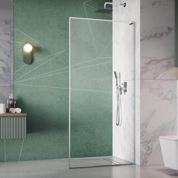 Strømberg Walk-in 305 fast brusevæg 70 cm - Højre - Klar glas/krom Strømberg Walk-in 305 fast brusevæg 70 cm - Højre - Klar glas/krom
