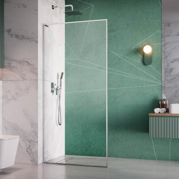 Strømberg Walk-in 305 fast brusevæg 70 cm - Venstre - Klar glas/krom Strømberg Walk-in 305 fast brusevæg 70 cm - Venstre - Klar glas/krom