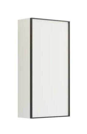 Dansani Luna Urban overskab - Højrehængslet - Hvid mat/Sort ramme Dansani Luna Urban overskab - Højrehængslet - Hvid mat/Sort ramme