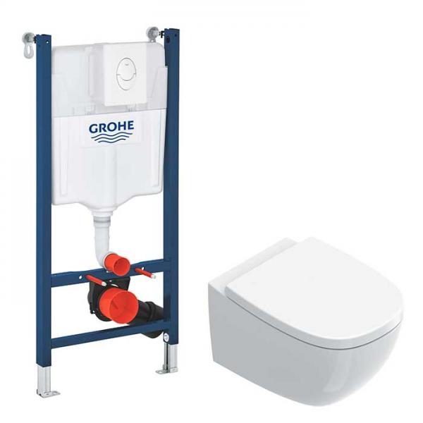 Catalano Alvea toiletpakke inkl. toiletsæde m/SoftClose, cisterne og hvid betjening