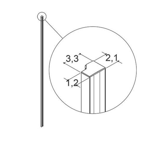 Dansani Match Anslagsliste 8 til model A,B,C - Smal - Krom Dansani Match Anslagsliste 8 til model A,B,C - Smal - Krom
