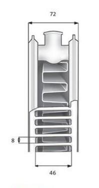 Outlet - Purmo Plan Ventil Compact FCV 21 H&oslash;jde 600 x 1600