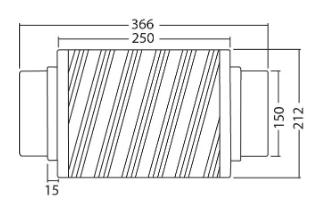 Eico Compair Flow Lydd&aelig;mper &Oslash;150 fastalu 33-54 cm
