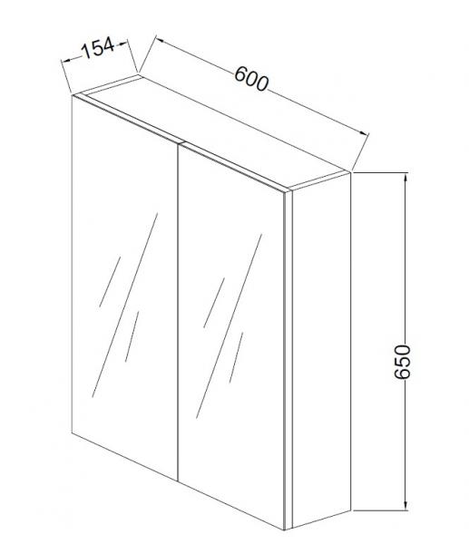 Nortiq Brazil 60 spejlskab - Mat sort Nortiq Brazil 60 spejlskab - Mat sort