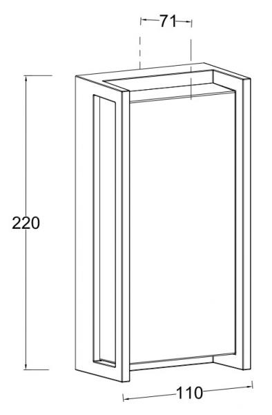 Lutec Architectural Qubo udendørslampe til væg 22 x 11 cm