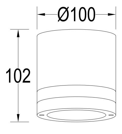 Lutec Architectural Focus udendørslampe til loft