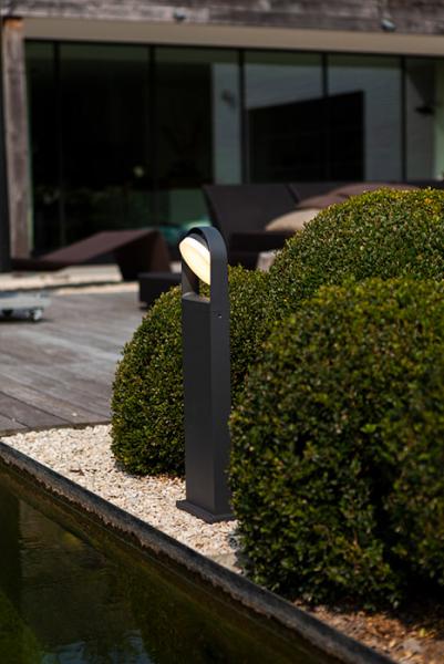 Lutec Architectural Fele udendørs standerlampe m/LED og justerbart hoved - Mørkegrå